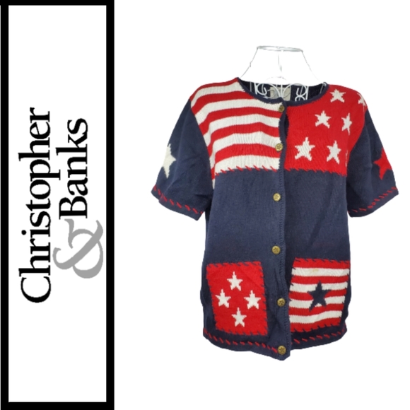 ♡Christopher&Banks Christmas 🎄Cardigan♡ - Picture 1 of 6